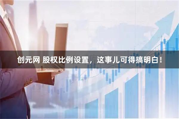 创元网 股权比例设置，这事儿可得搞明白！